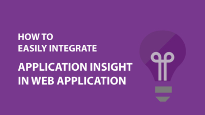 How to easily integrate Application insight in web application