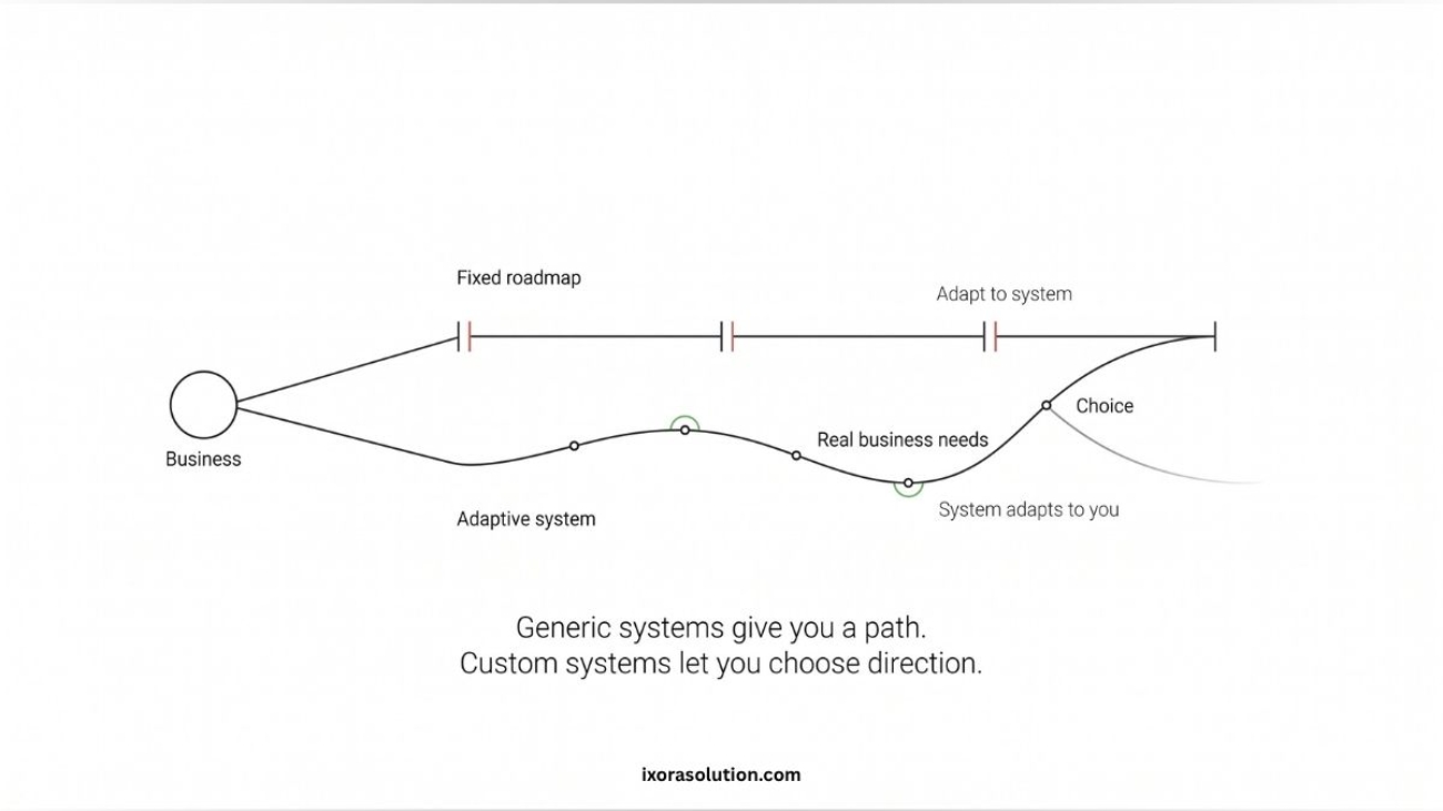 Generic system creating delays and manual effort showing need for custom software solution and AI-ready workflow